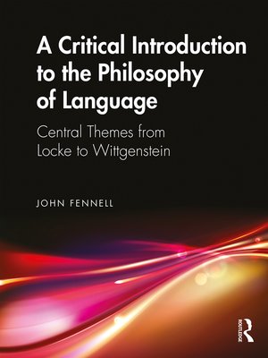 cover image of A Critical Introduction to the Philosophy of Language